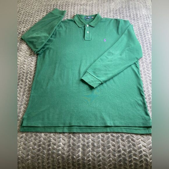 POLO RALPH LAUREN XL Hunter Green Long Sleeve - Picture 1 of 12